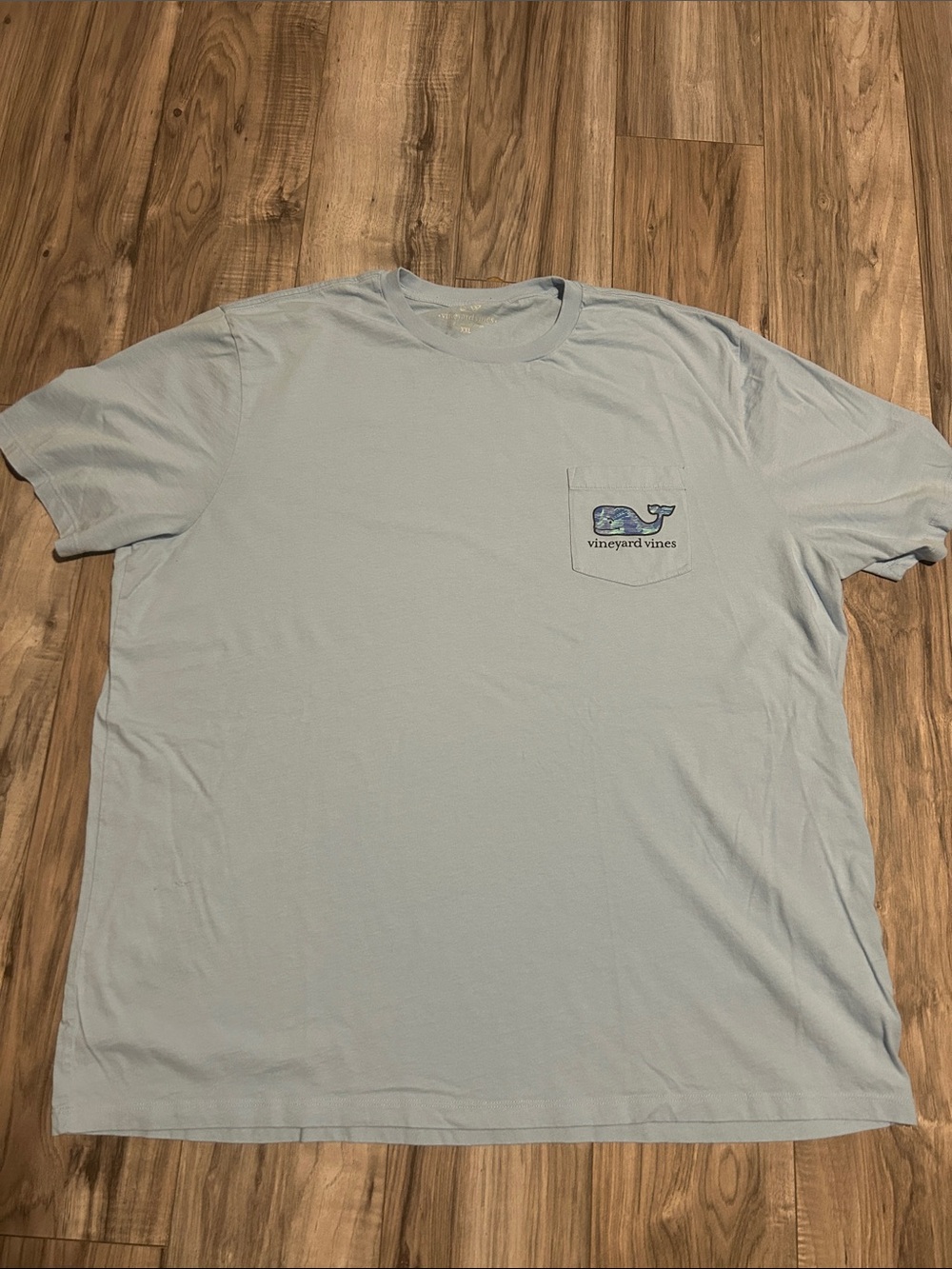Vineyard Vines Light Blue Whale Pocket Tee